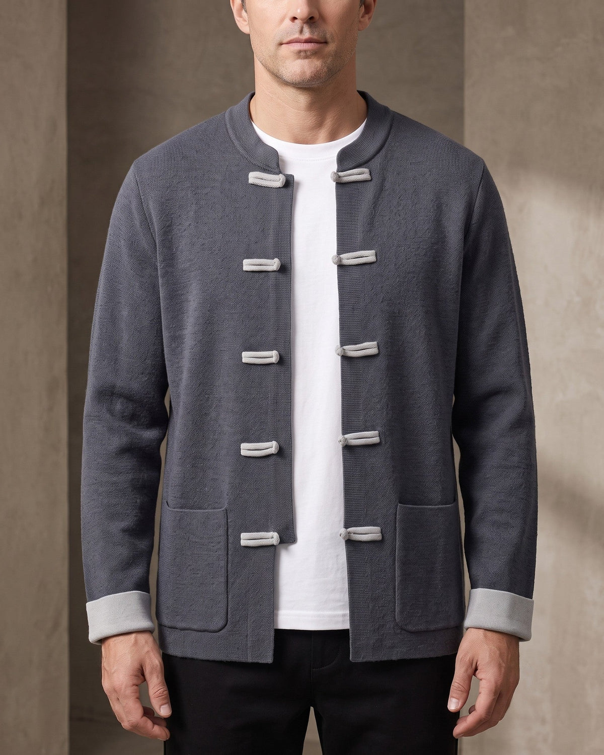 Xavier Cashmere Mandarin Jacket